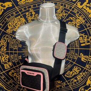 Michael Kors Black and Pink Belt Bag